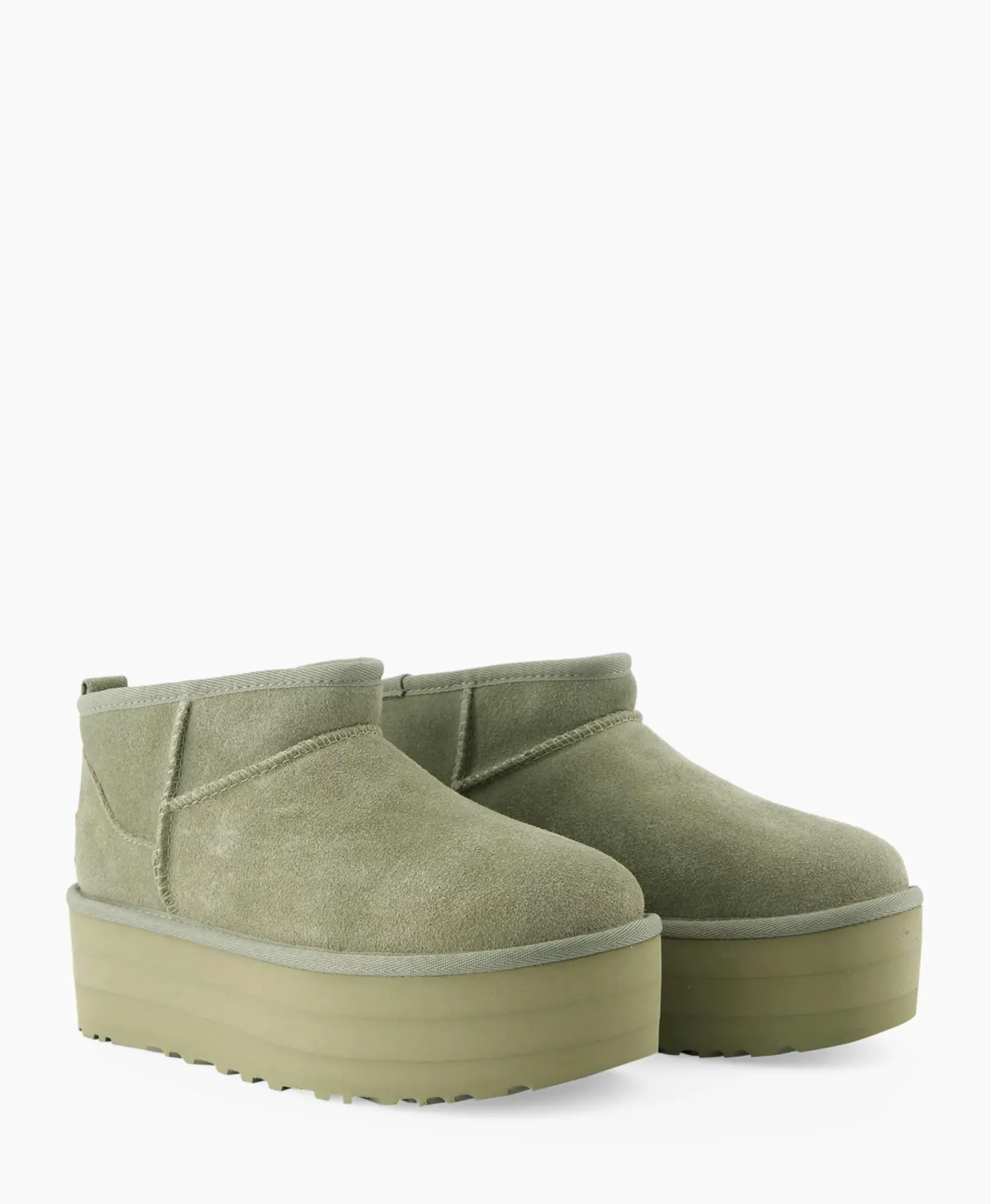 Laarzen^Ugg Enkellaars W Classic Ultra Mini Platform Groen