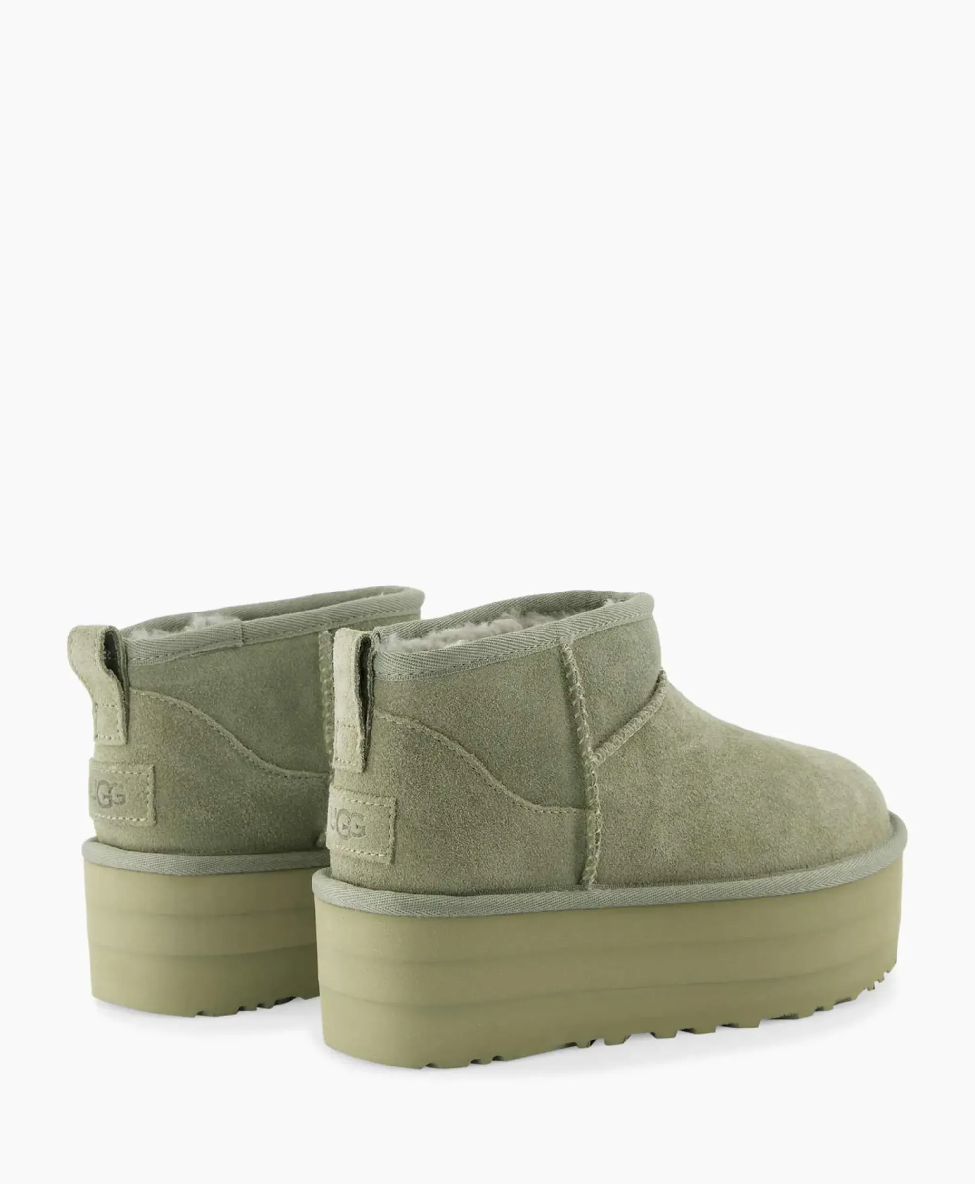 Laarzen^Ugg Enkellaars W Classic Ultra Mini Platform Groen
