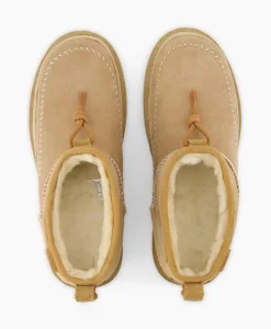 Laarzen^Ugg Enkellaars W Ultra Mini Crafted Regenerate Beige