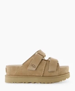 Sandalen^Ugg Sandaal Zonder Hak W Goldenstar Hi Slide Beige