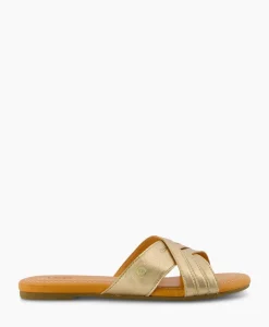 Sandalen^Ugg Sandaal Zonder Hak W Kenleigh Slide Goud
