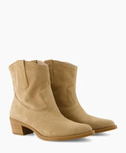 Laarzen^Unisa Enkellaars Gwen_Bs Beige