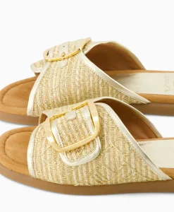 Sandalen^Unisa Sandaal Zonder Hak Crayyu Goud