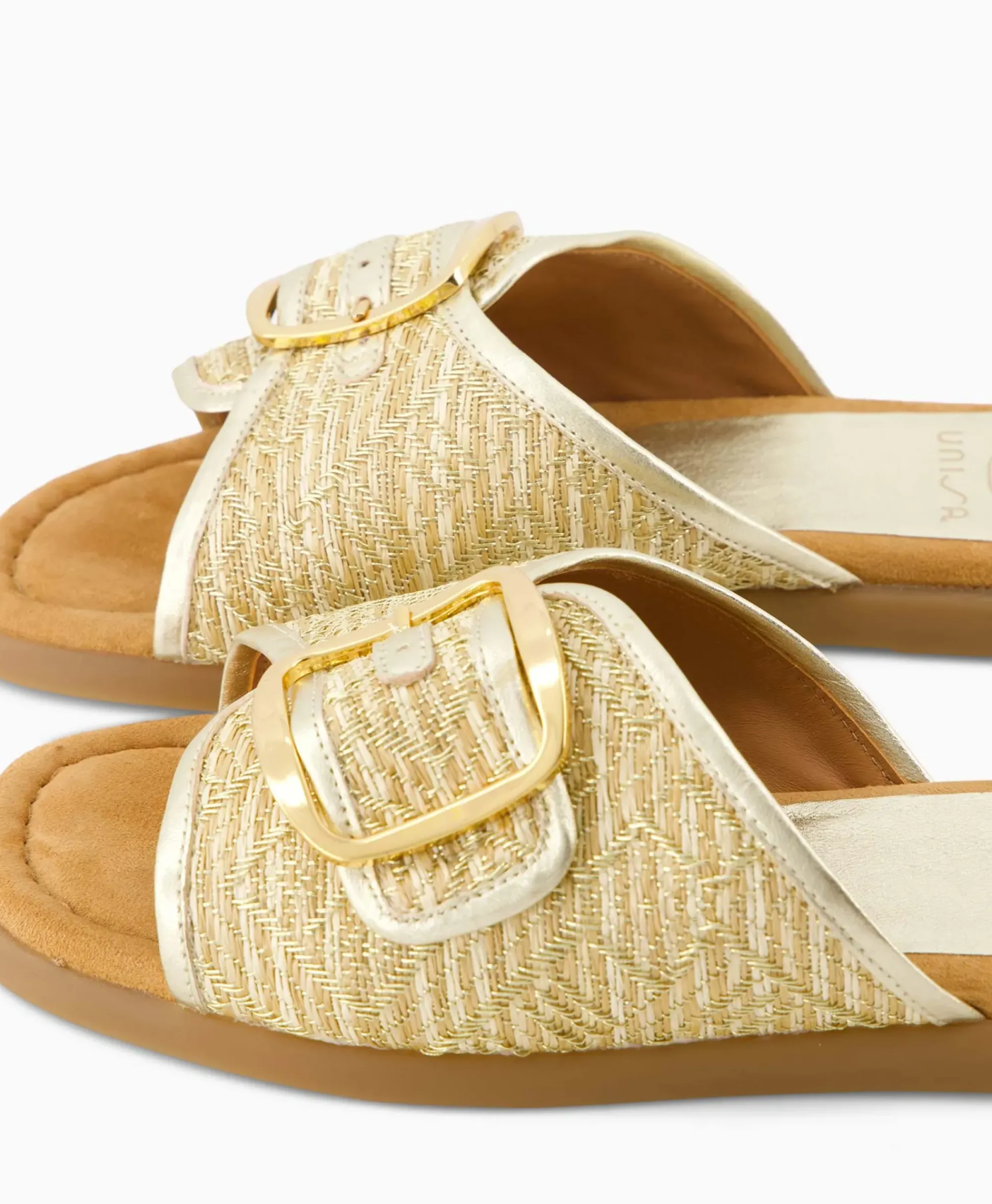 Sandalen^Unisa Sandaal Zonder Hak Crayyu Goud