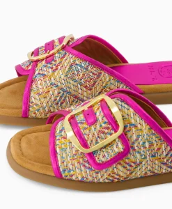 Sandalen^Unisa Sandaal Zonder Hak Crayyu Bruin Dessin