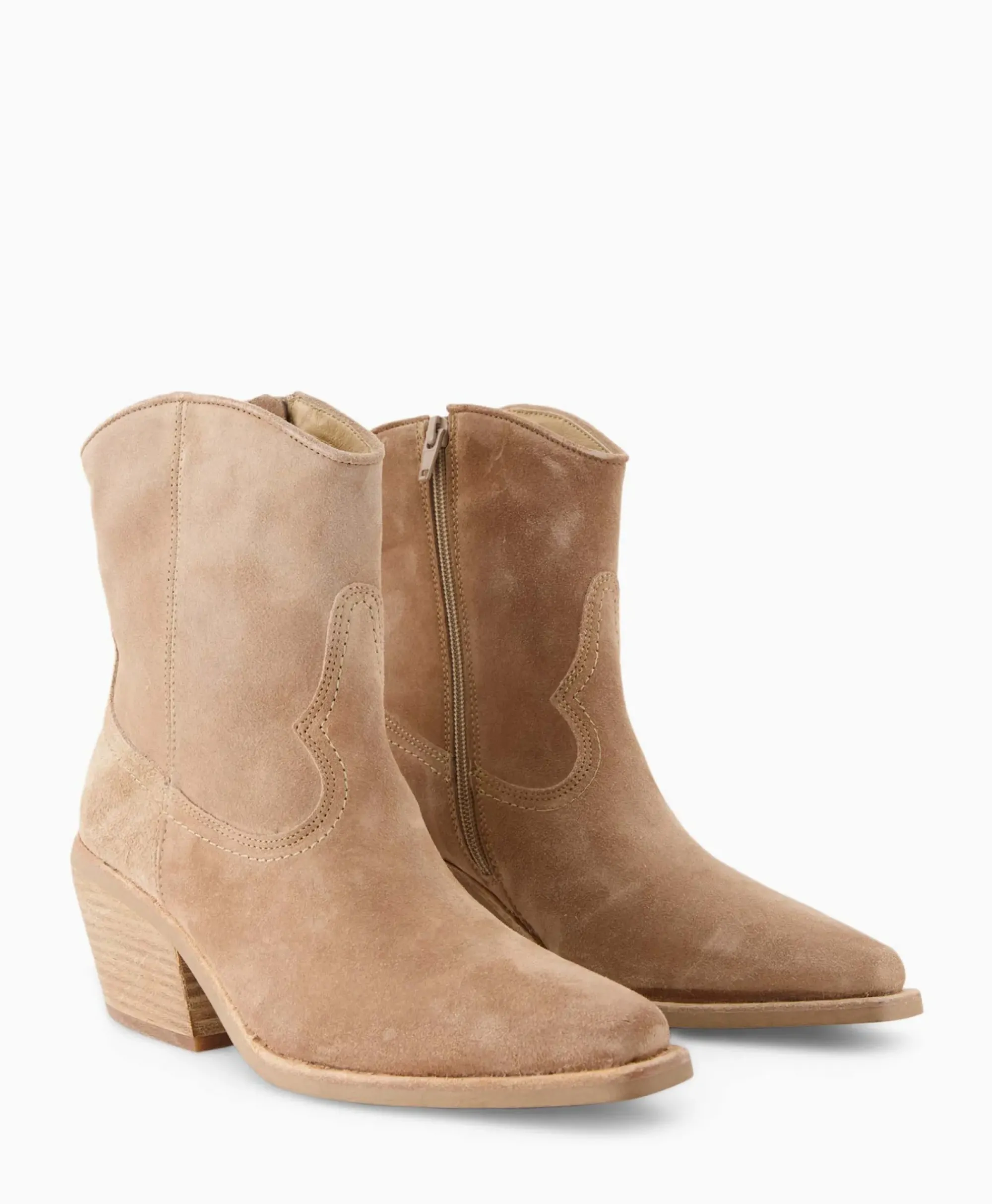 Laarzen^Via Vai Enkellaars Eveline Beige