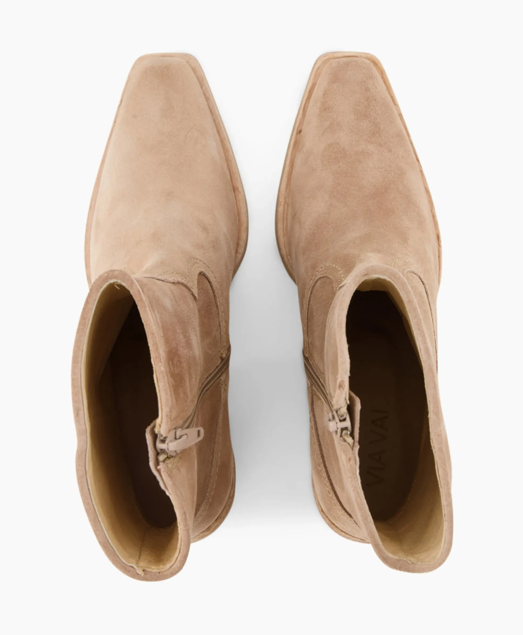 Laarzen^Via Vai Enkellaars Eveline Beige