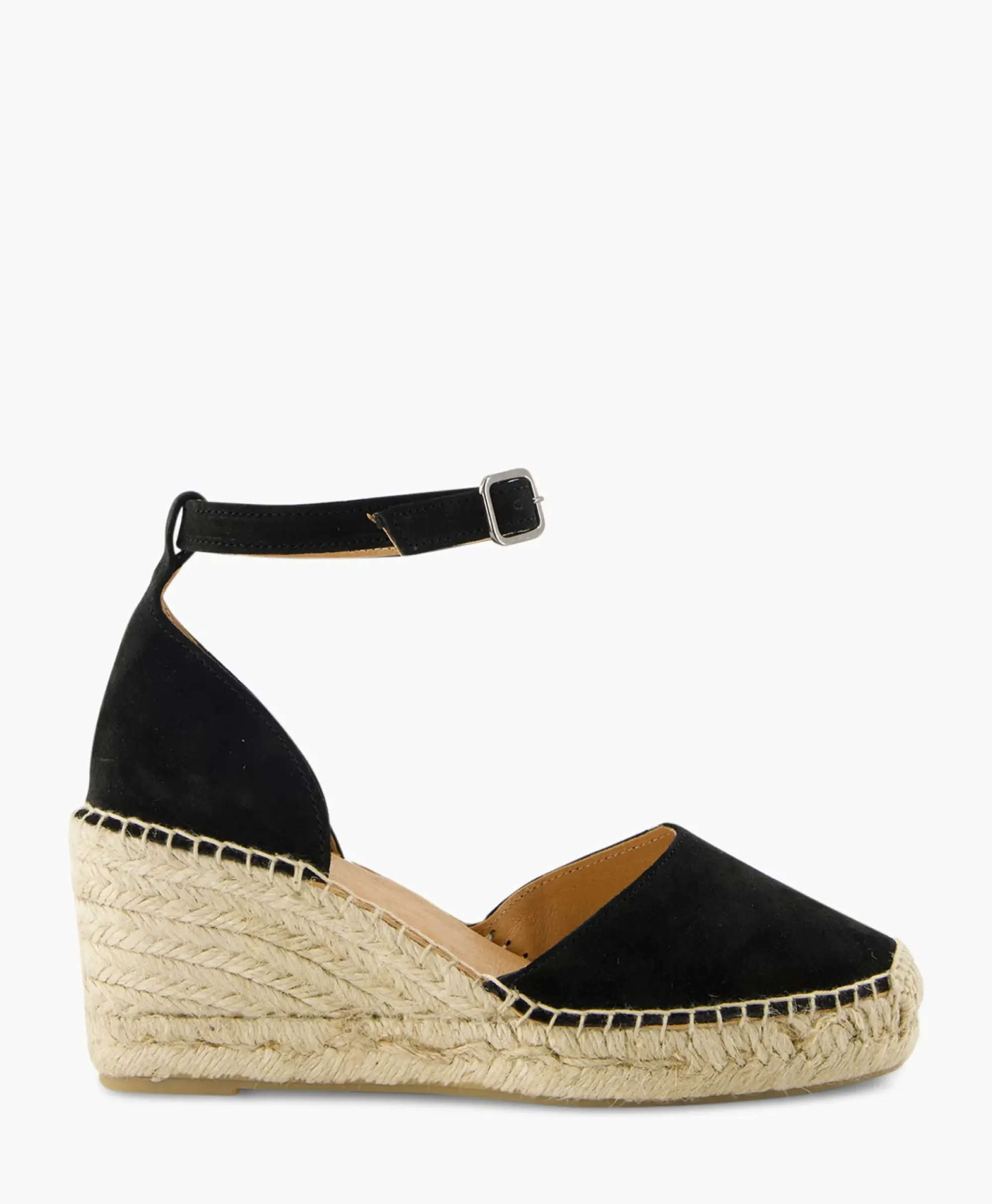 Instappers^Via Vai Espadrille Flora Braid Zwart