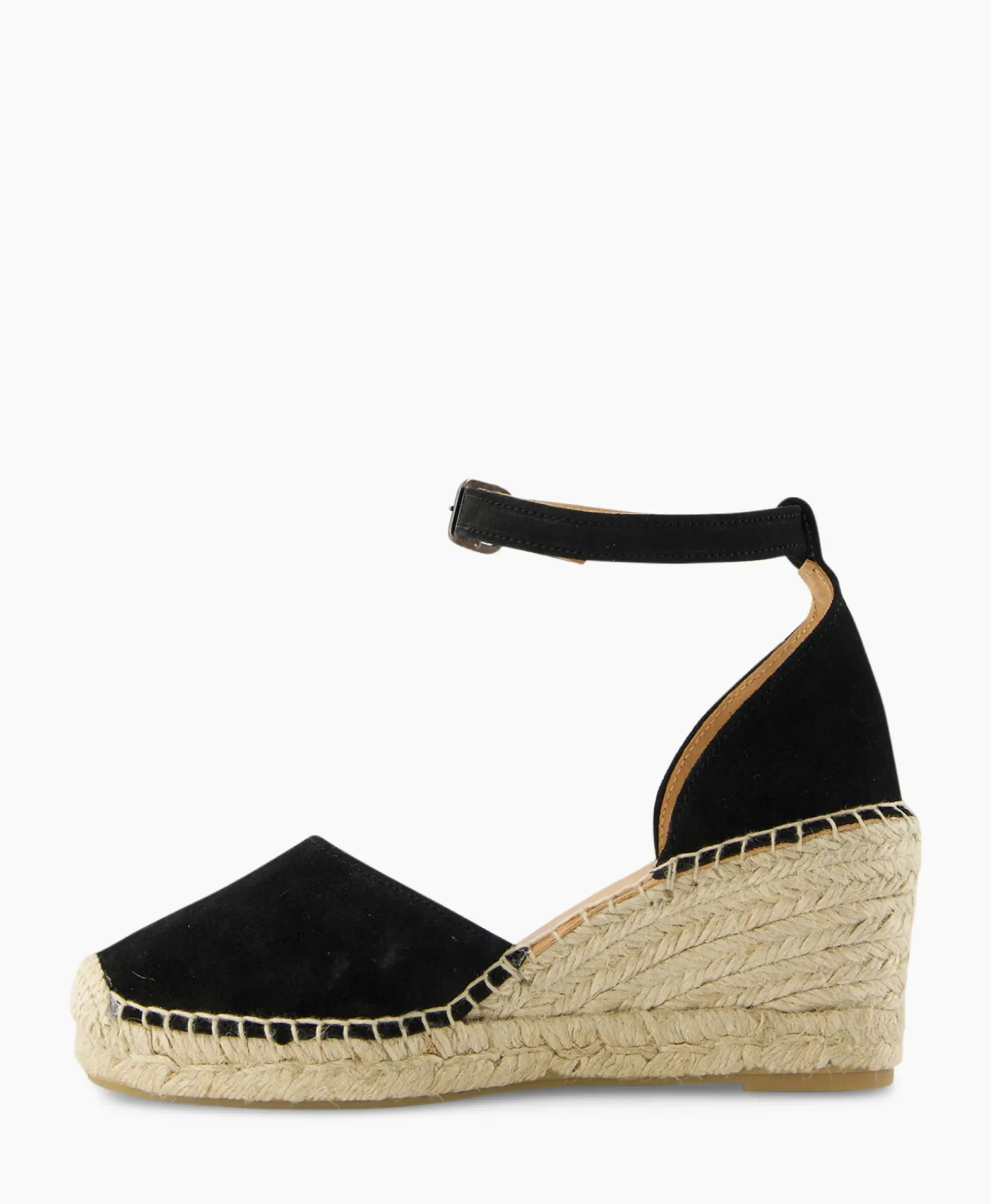 Instappers^Via Vai Espadrille Flora Braid Zwart