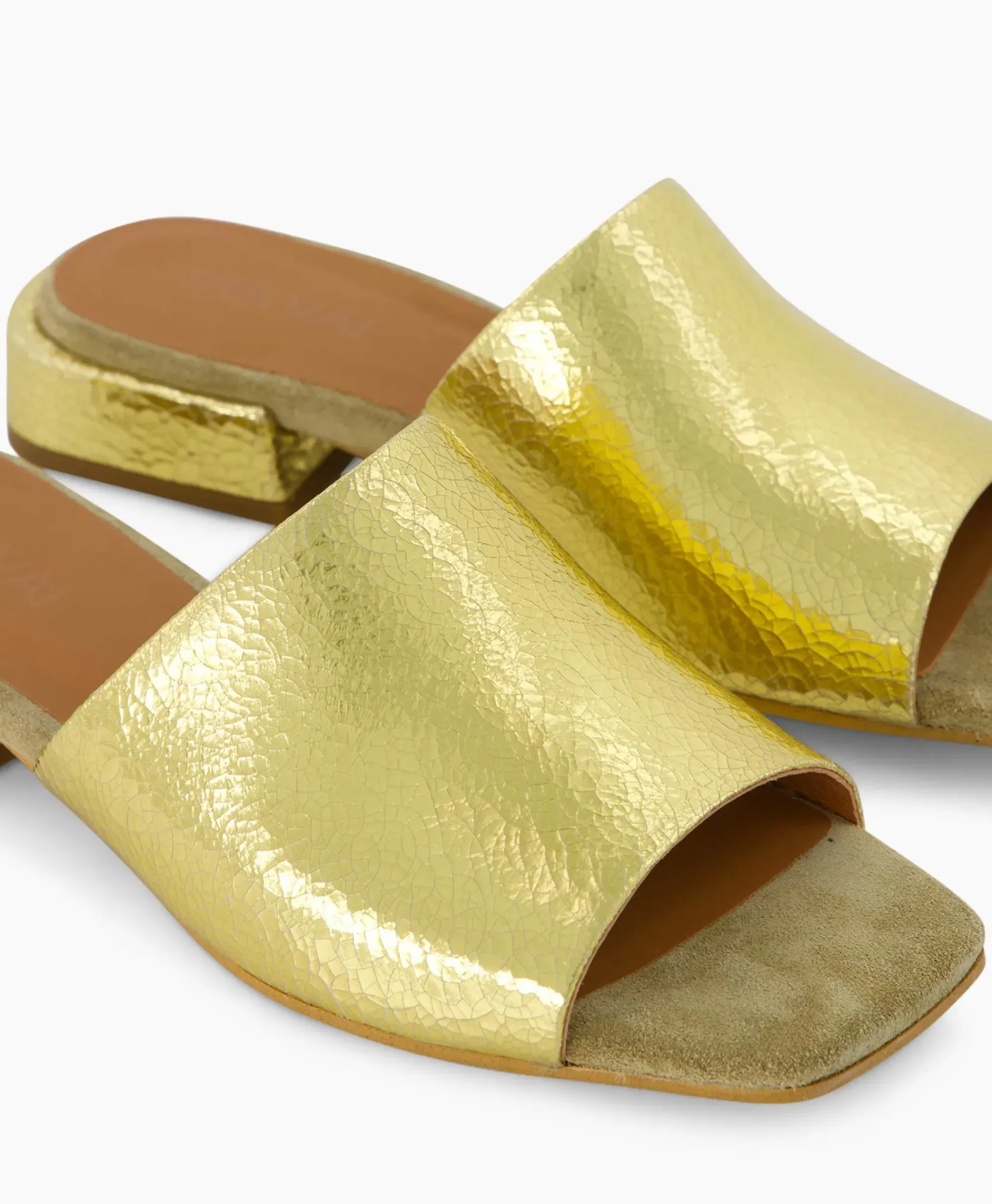 Sandalen^Via Vai Sandaal Met Hak Gigi Luna Goud