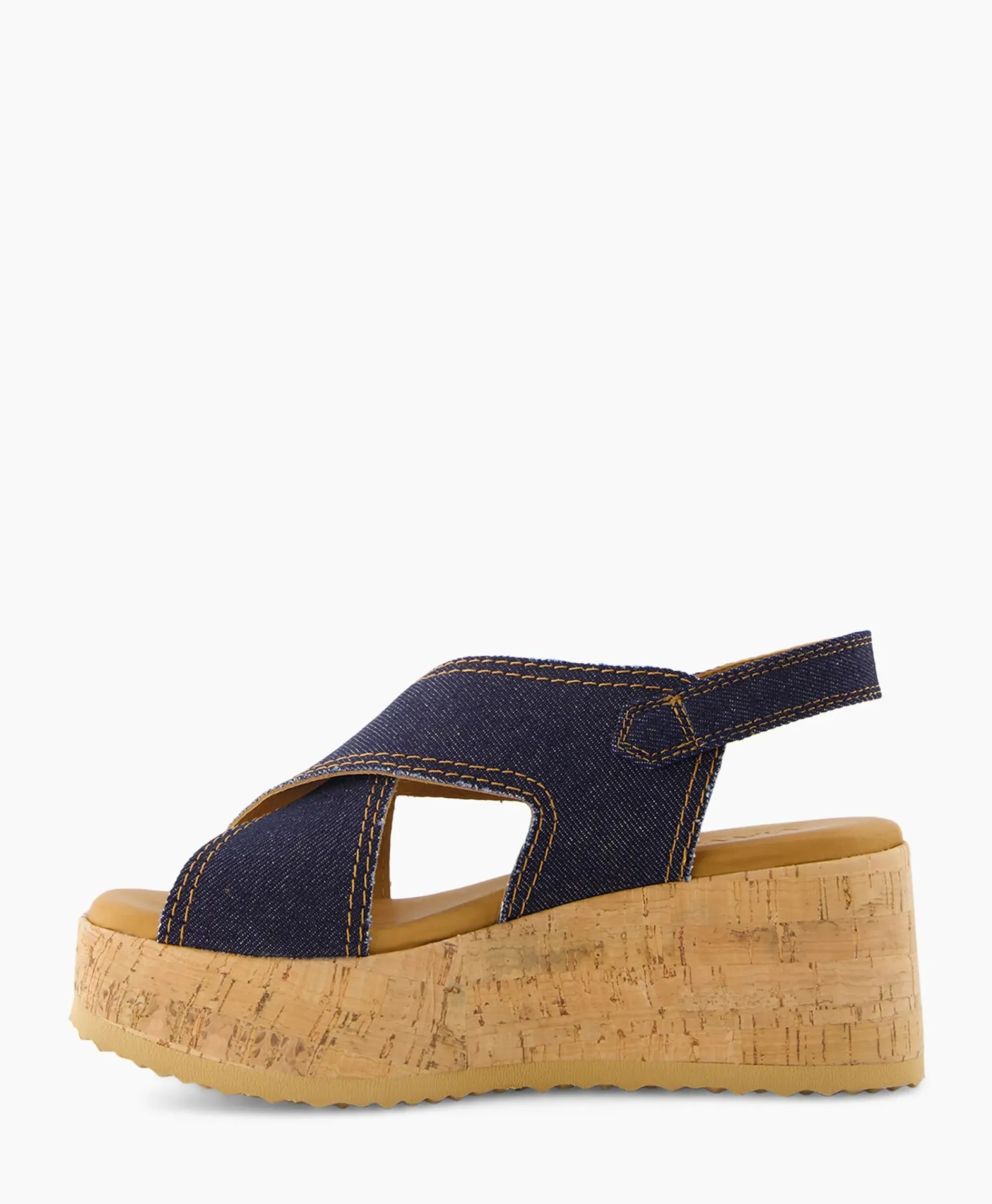 Sandalen^Via Vai Sandaal Met Hak Sissel Capri Blauw