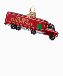 Lifestyle^Vondels Kerstbal Christmas Truck Rood