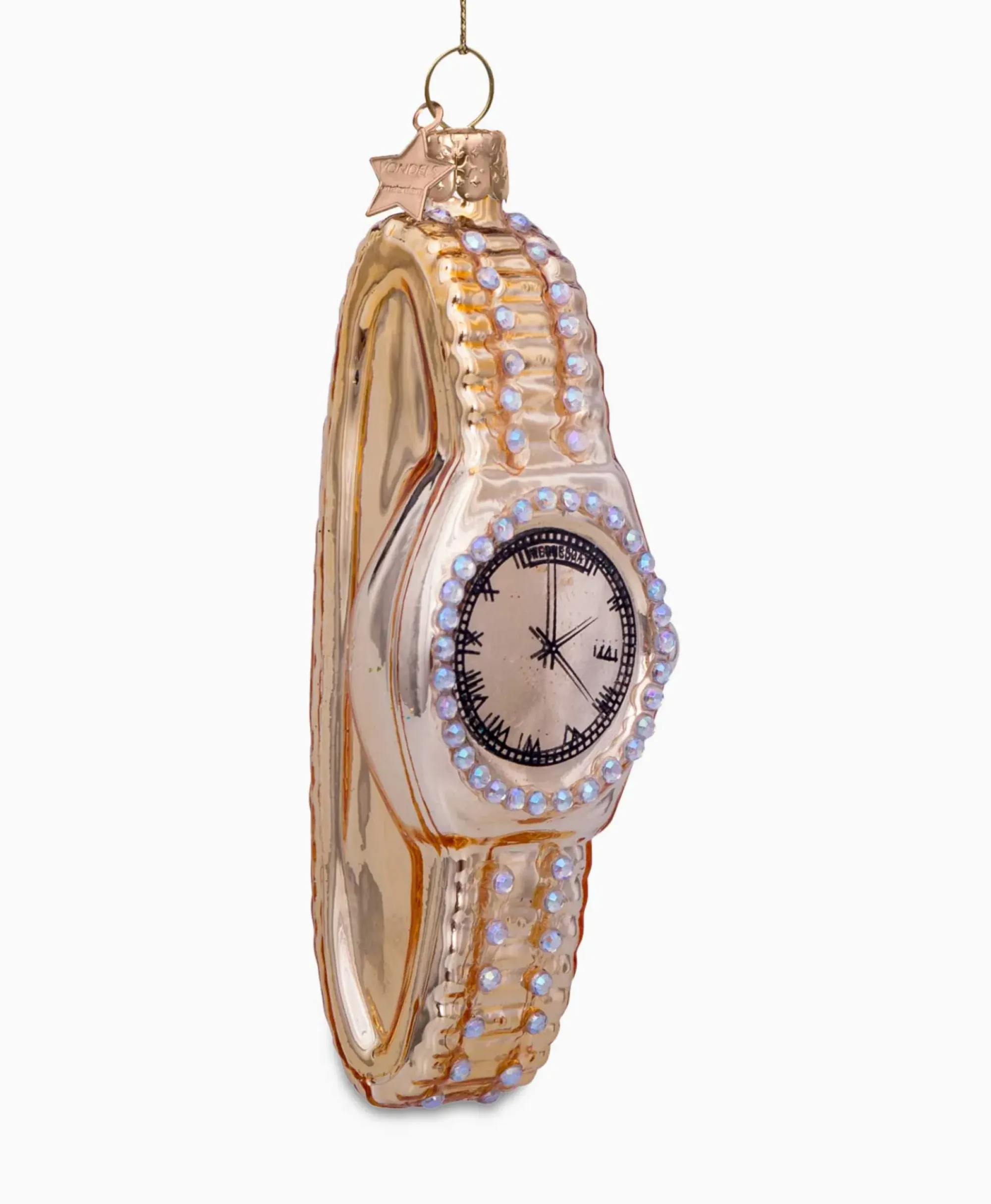 Lifestyle^Vondels Kerstbal Horloge Goud