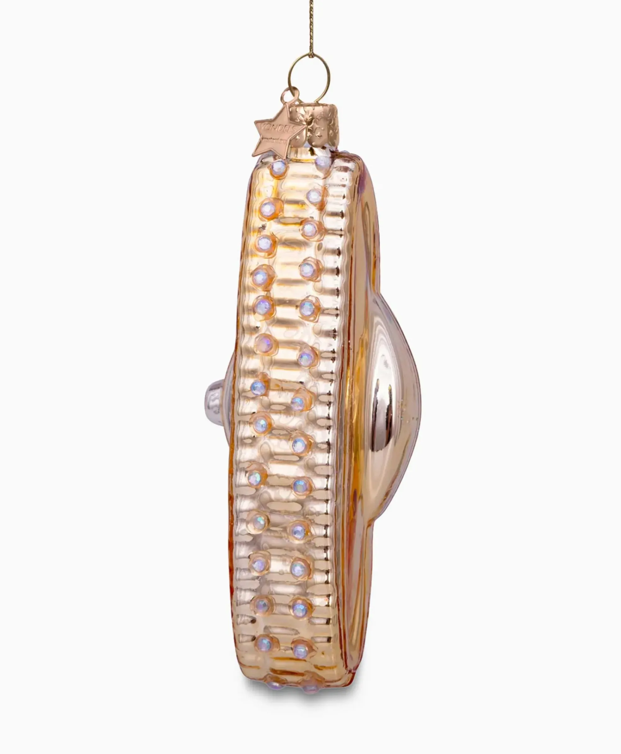 Lifestyle^Vondels Kerstbal Horloge Goud