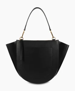 Tassen^Wandler Crossbody Tas Hortensia Medium Zwart