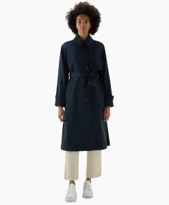 Jassen^Woolrich Trenchcoat Summer Donker Blauw