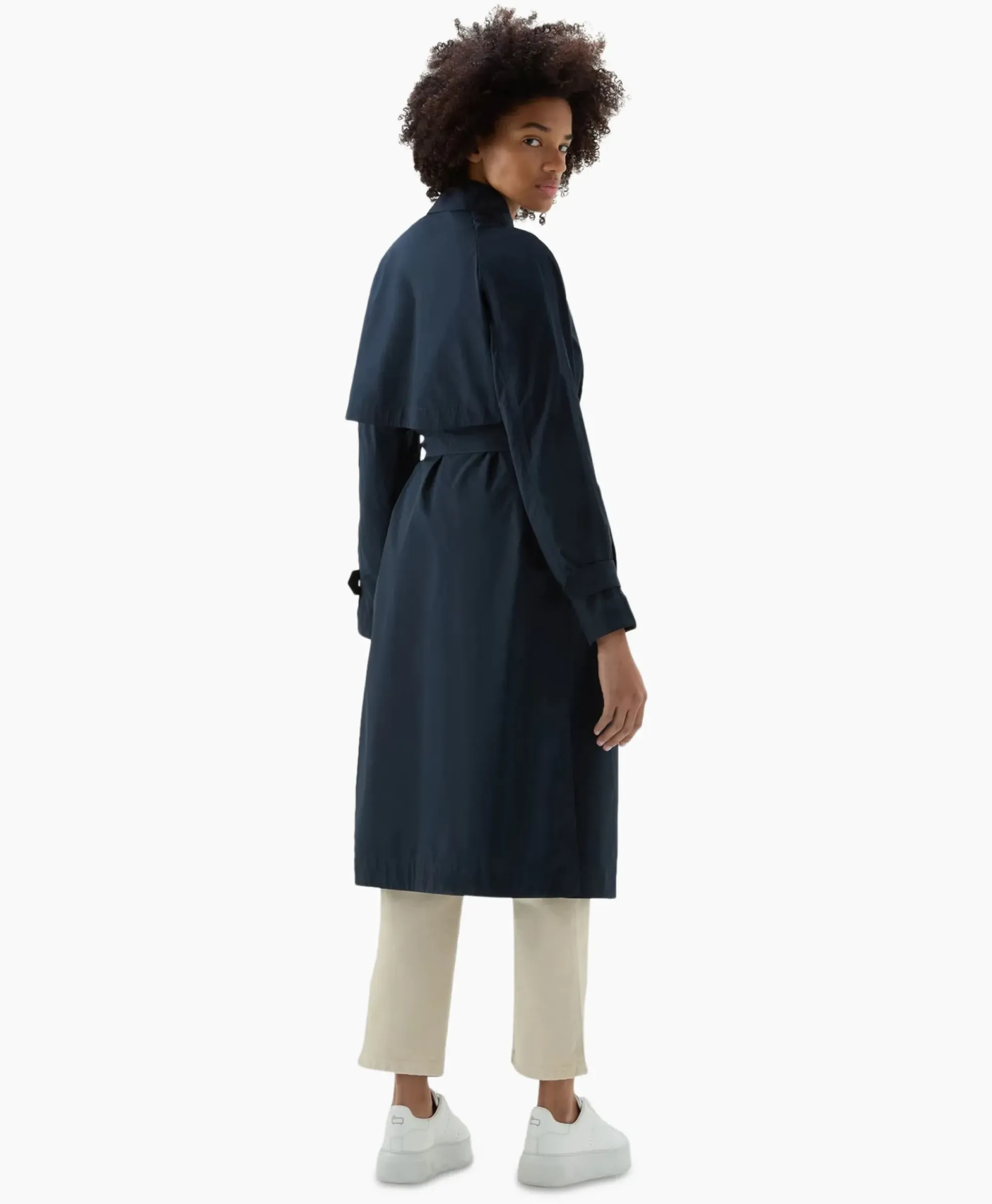 Jassen^Woolrich Trenchcoat Summer Donker Blauw