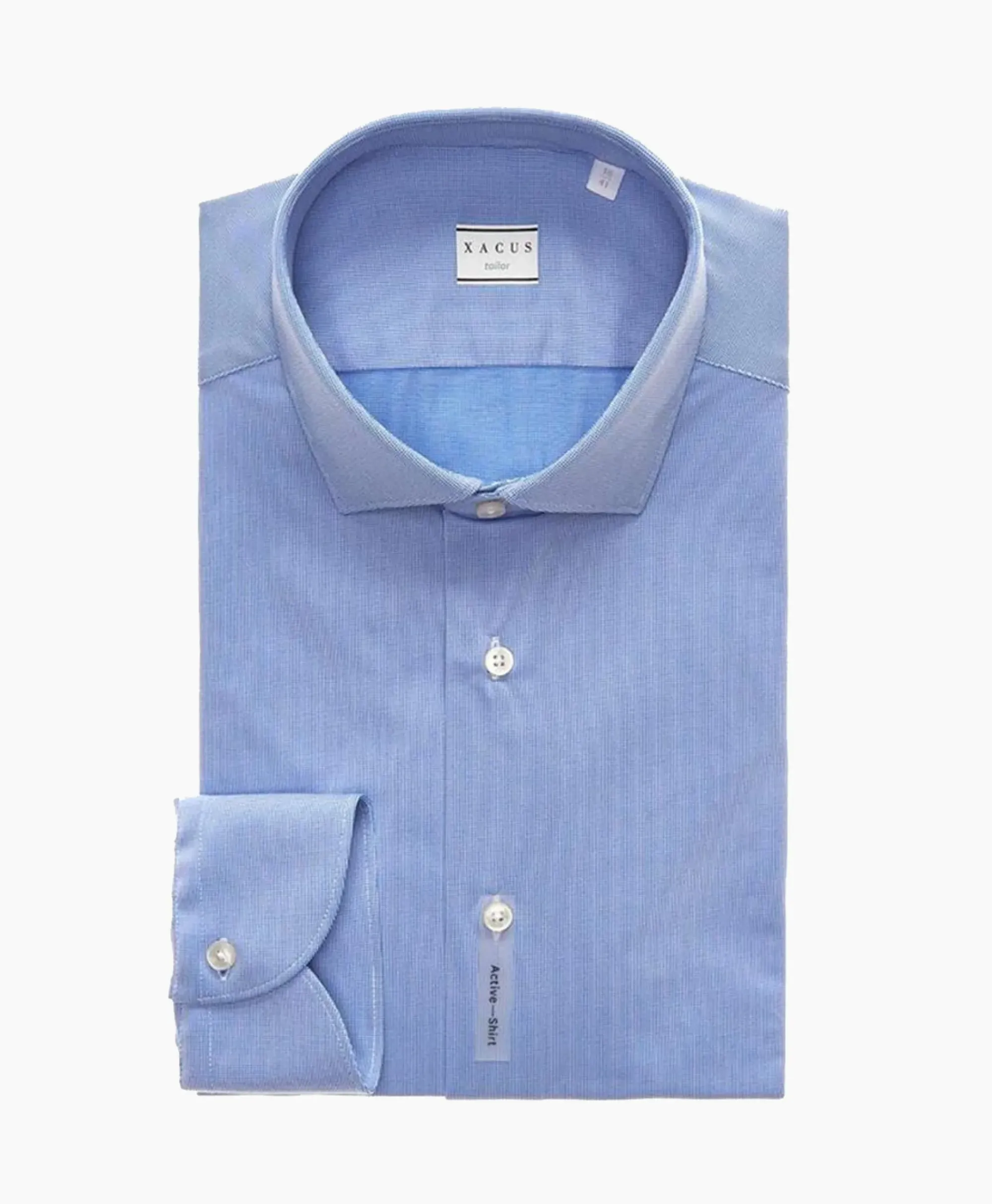 Overhemden^Xacus Active Shirt Blauw Dessin