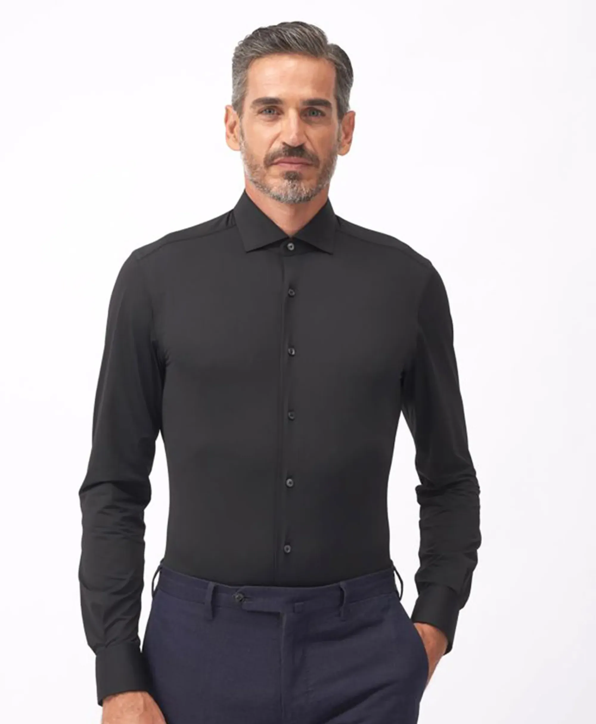 Overhemden^Xacus Active Shirt Zwart