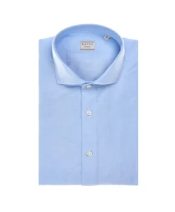 Overhemden^Xacus Tailor Fit Oxford Shirt Licht Blauw
