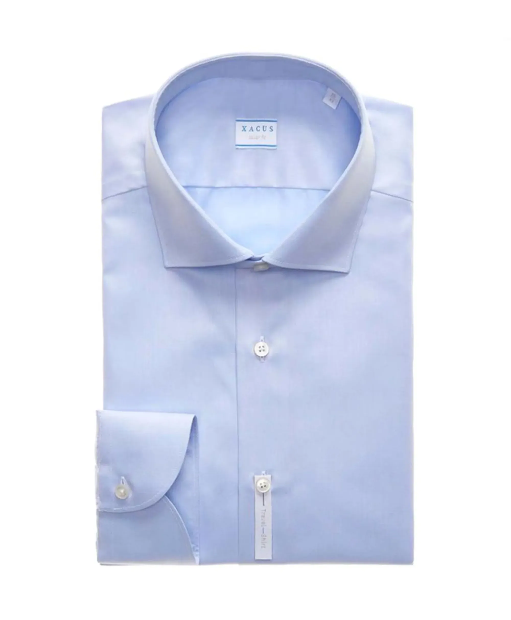 Overhemden^Xacus Travel Shirt Licht Blauw