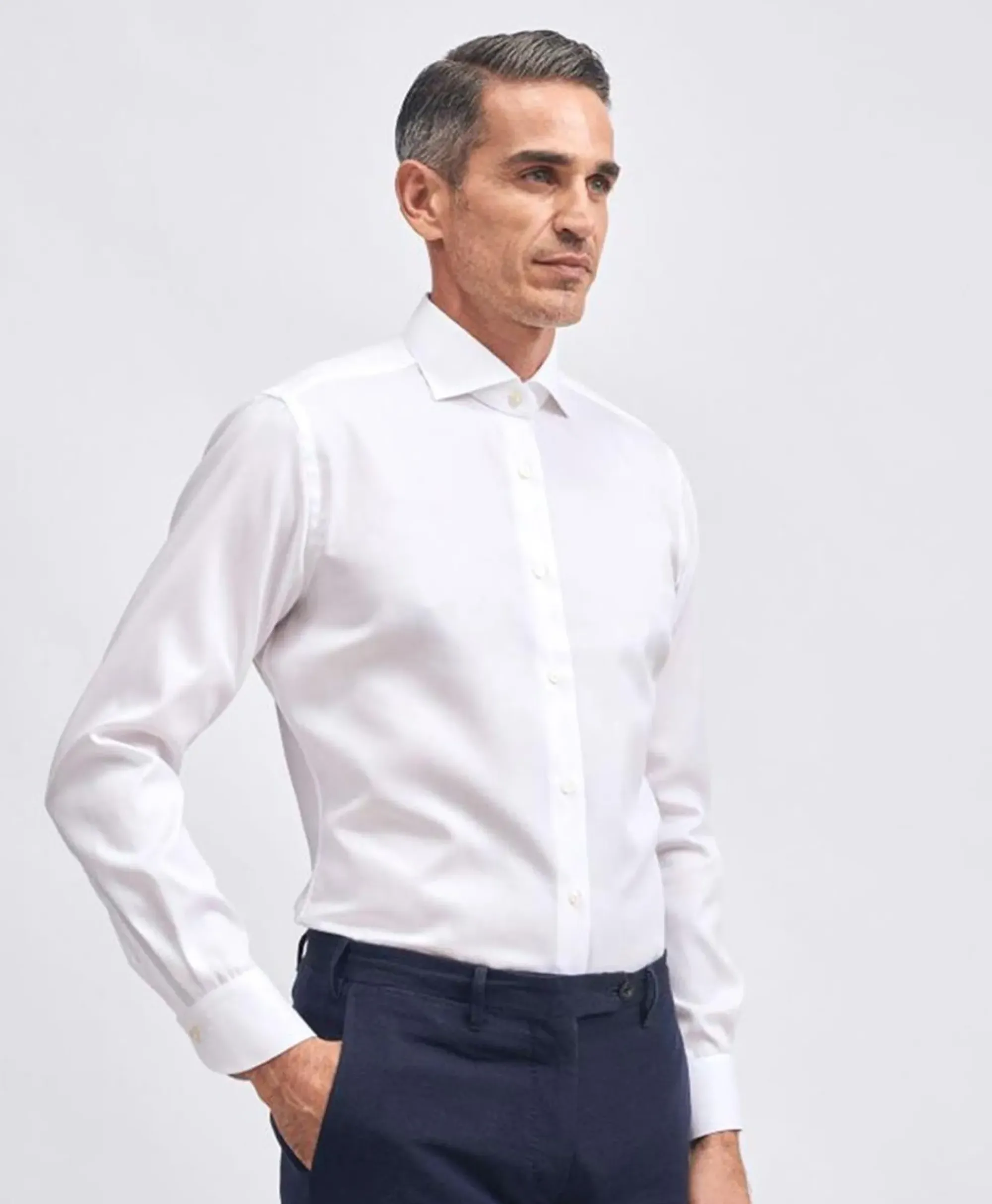 Overhemden^Xacus Travel Shirt Wit