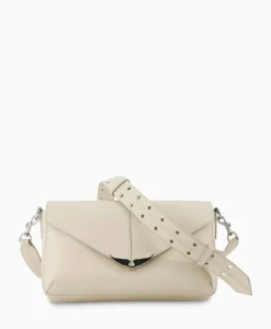 Tassen^Zadig & Voltaire Zadig & Voltaire Crossbody Tas Borderline Daily Grained Leath Ecru