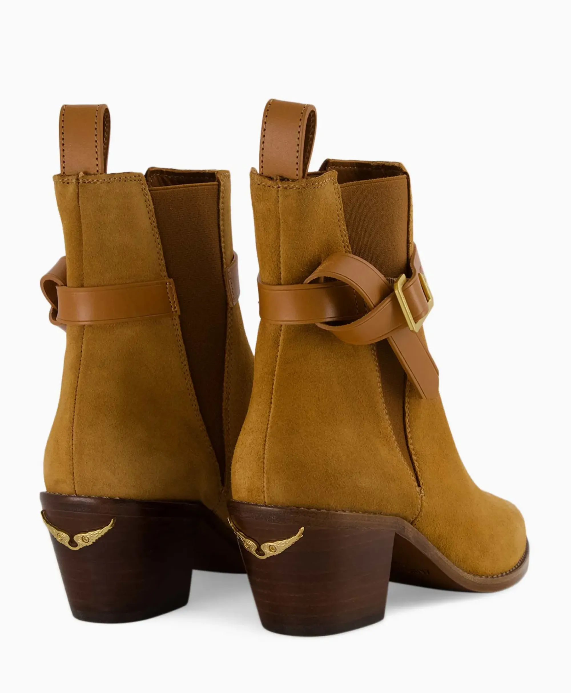 Laarzen^Zadig & Voltaire Zadig & Voltaire Enkellaars Tyler Cecilia Suede Bruin