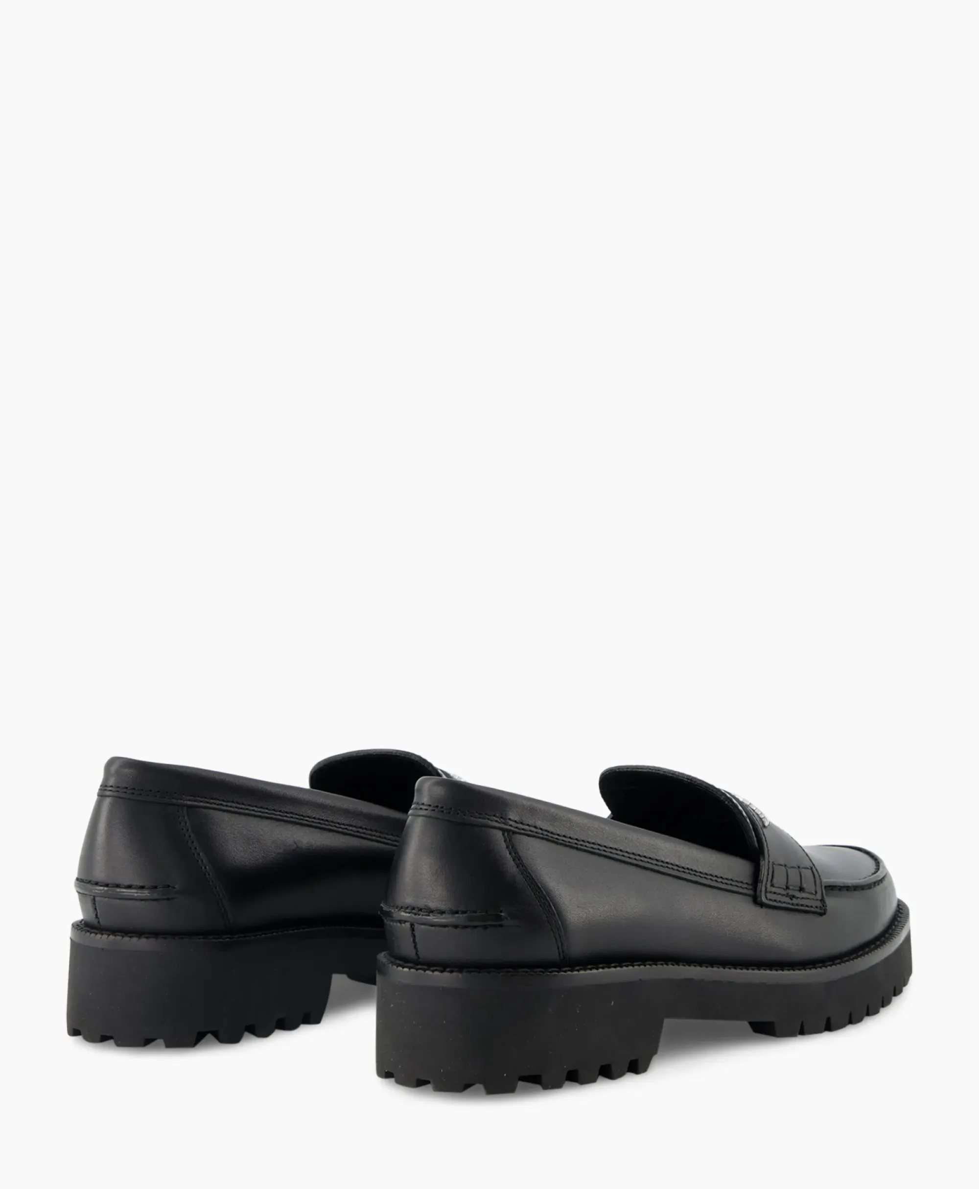 Instappers^Zadig & Voltaire Zadig & Voltaire Loafer Joecassin Semy-Shiny Calfskin Zwart