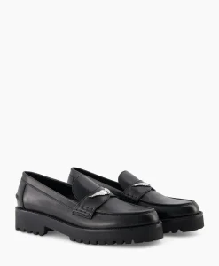 Instappers^Zadig & Voltaire Zadig & Voltaire Loafer Joecassin Semy Shiny Calfskin Zwart