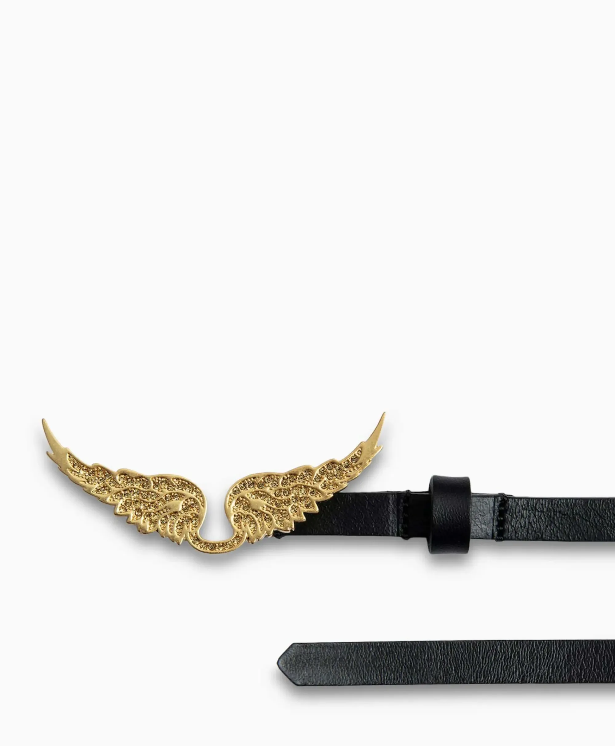 Riemen^Zadig & Voltaire Zadig & Voltaire Riem Rock Natural Leather Zwart