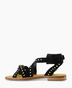 Sandalen^Zadig & Voltaire Zadig & Voltaire Sandaal Zonder Hak Cecilia Caprese Suede + Studs Zwart