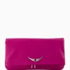 Tassen^Zadig & Voltaire Zadig & Voltaire Schouder / Hand Tas Rock Eternal Smooth Calfskin Paars