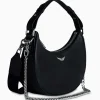 Tassen^Zadig & Voltaire Zadig & Voltaire Schouder / Hand Tas Moonrock Grained Leather Zwart