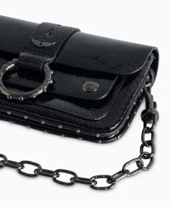 Tassen^Zadig & Voltaire Zadig & Voltaire Schouder / Hand Tas Kate Wallet Glossy Wild Emboss Zwart