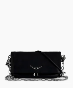 Tassen^Zadig & Voltaire Zadig & Voltaire Schouder / Hand Tas Rock Eternal Smooth Calfskin Zwart