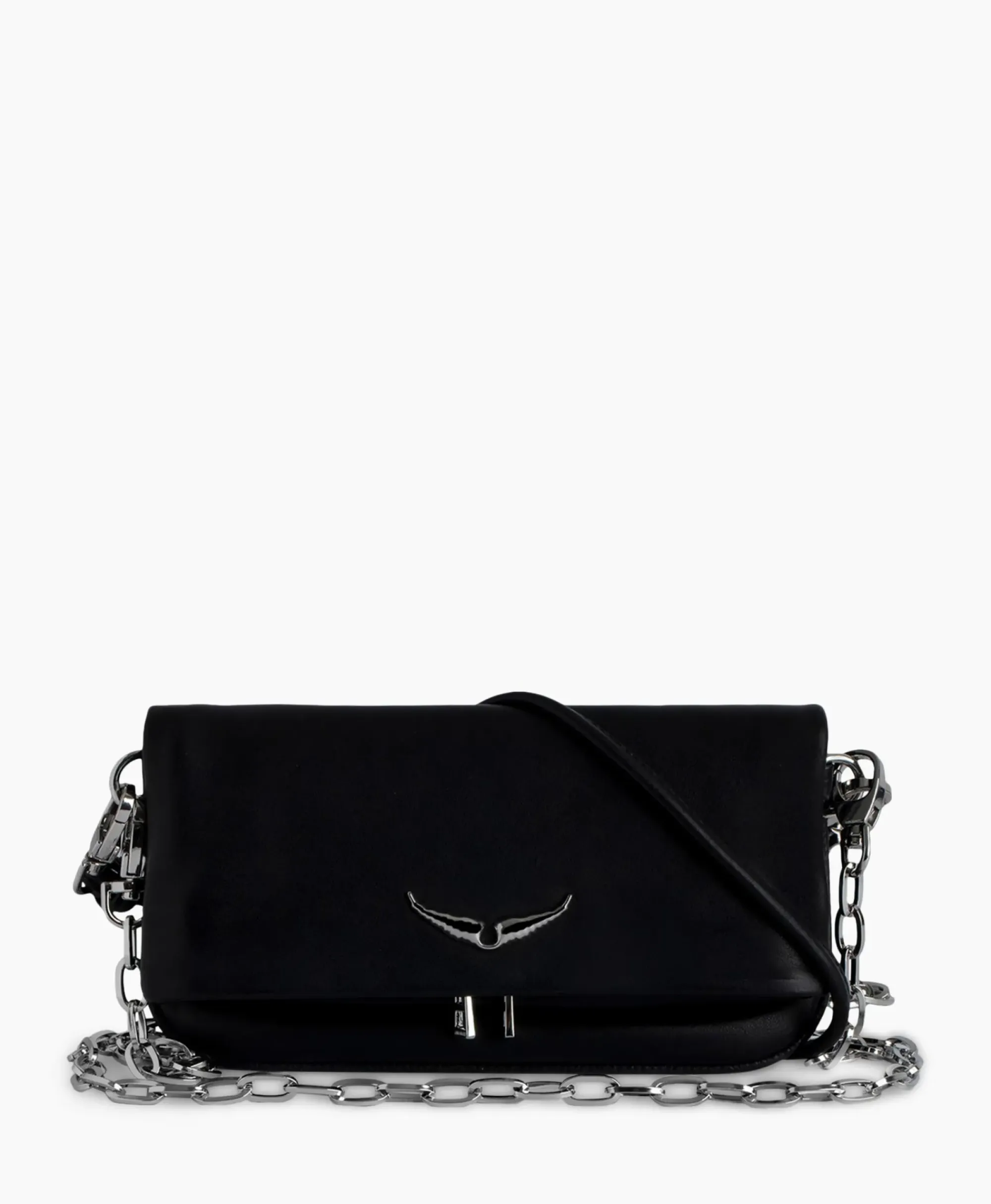 Tassen^Zadig & Voltaire Zadig & Voltaire Schouder / Hand Tas Rock Eternal Smooth Calfskin Zwart