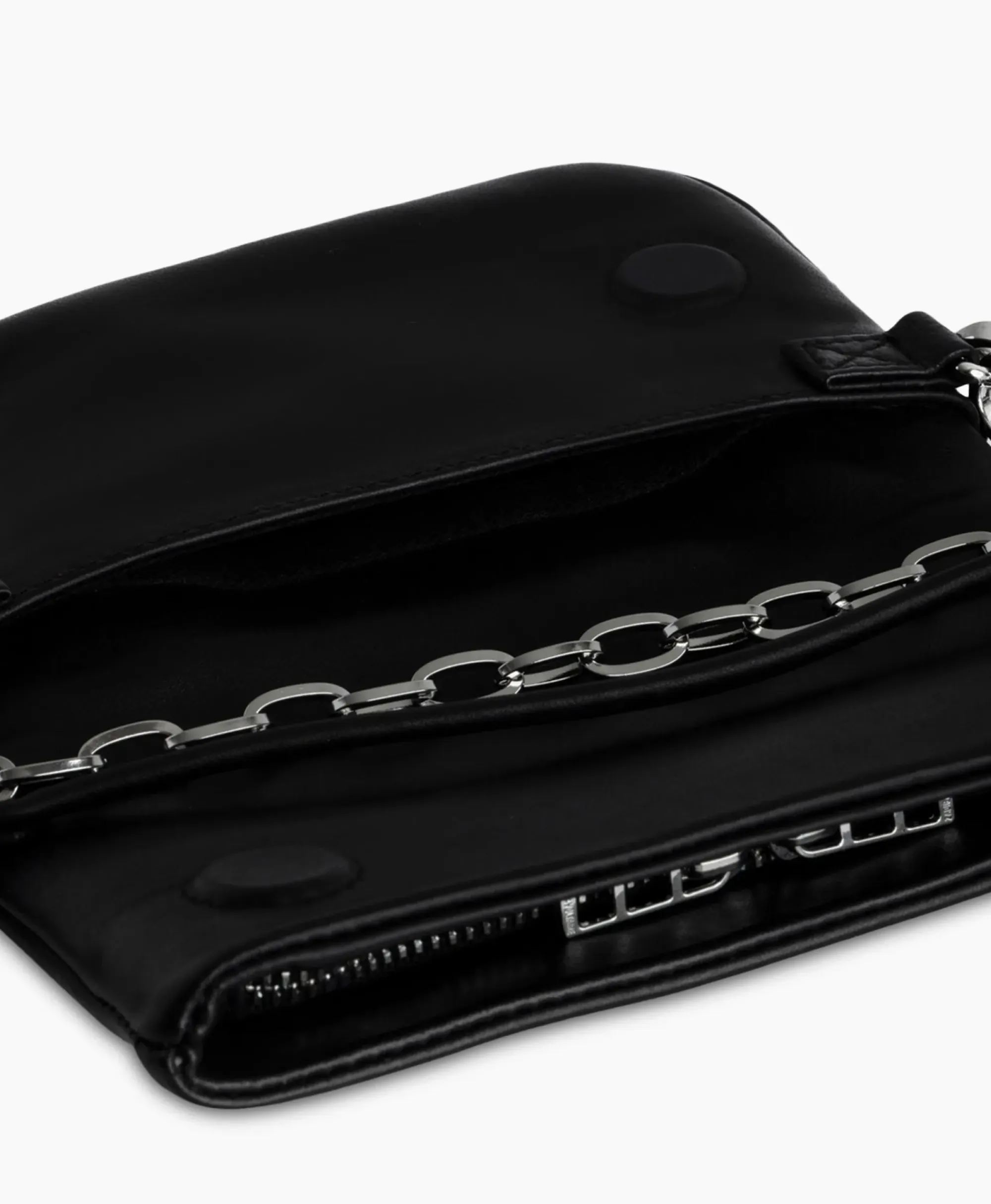 Tassen^Zadig & Voltaire Zadig & Voltaire Schouder / Hand Tas Rock Eternal Smooth Calfskin Zwart