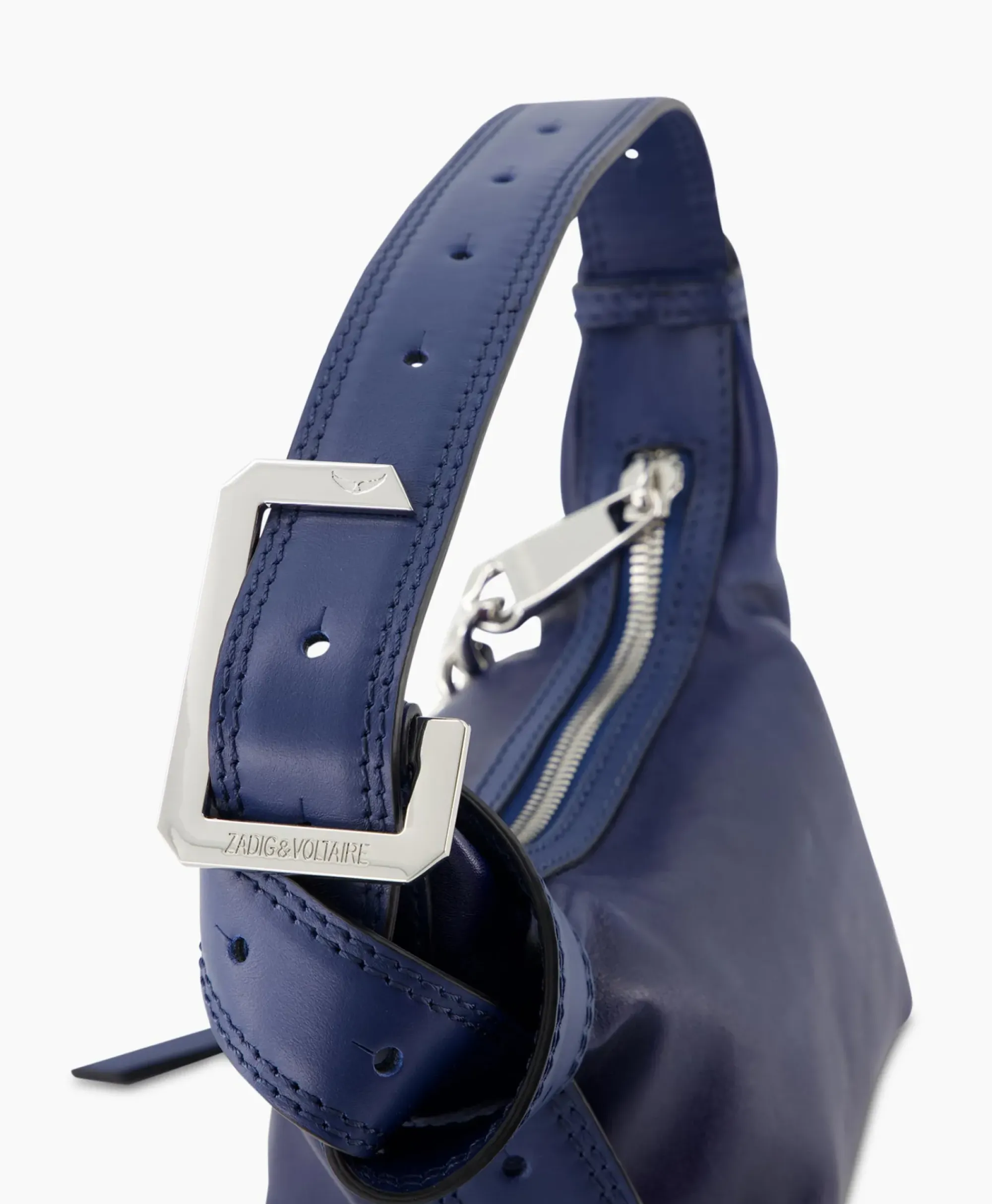 Tassen^Zadig & Voltaire Zadig & Voltaire Schouder / Hand Tas Le Cecilia Xs Leather With Veg Donker Blauw