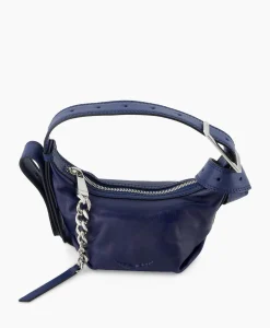 Tassen^Zadig & Voltaire Zadig & Voltaire Schouder / Hand Tas Le Cecilia Xs Leather With Veg Donker Blauw