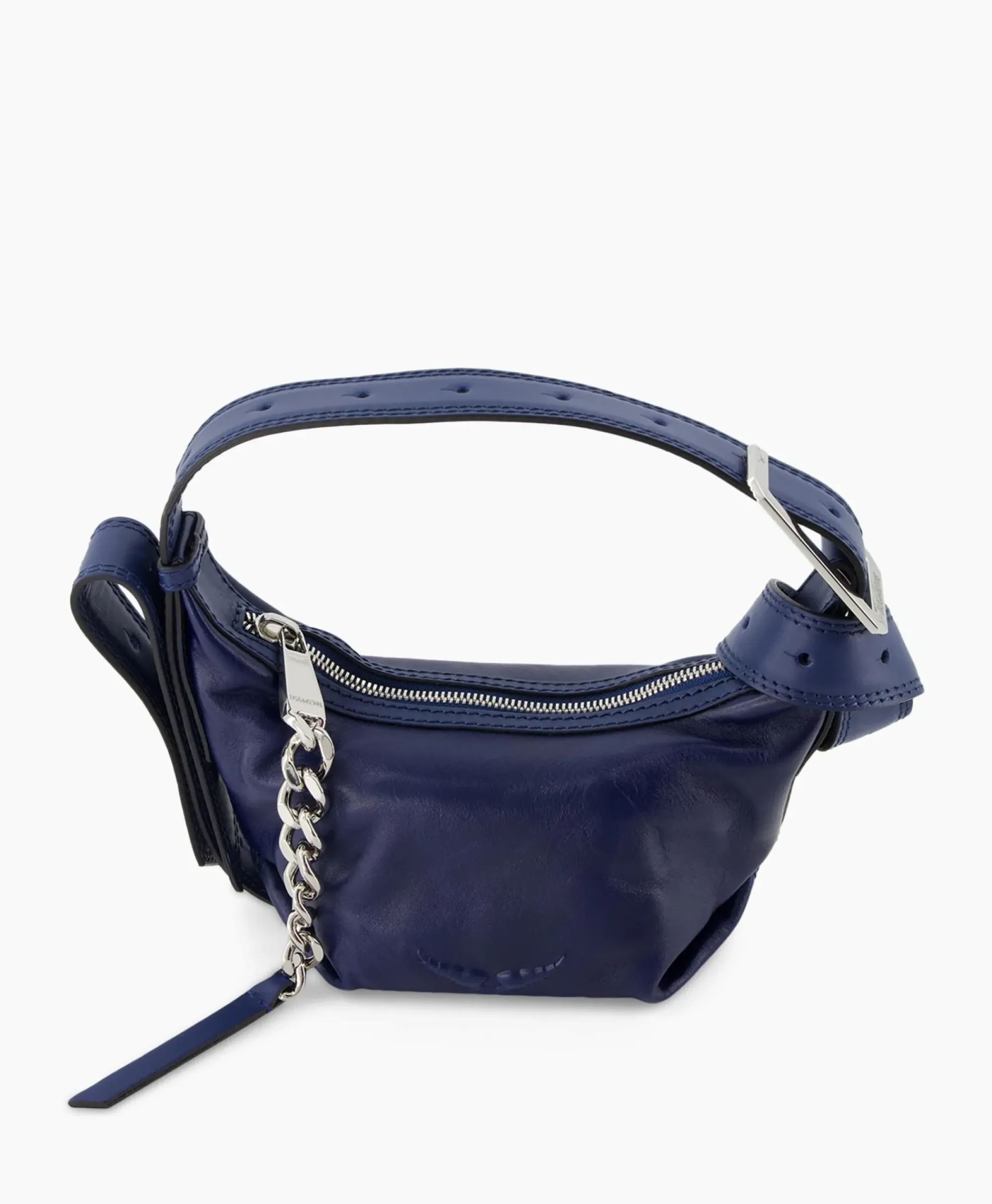 Tassen^Zadig & Voltaire Zadig & Voltaire Schouder / Hand Tas Le Cecilia Xs Leather With Veg Donker Blauw