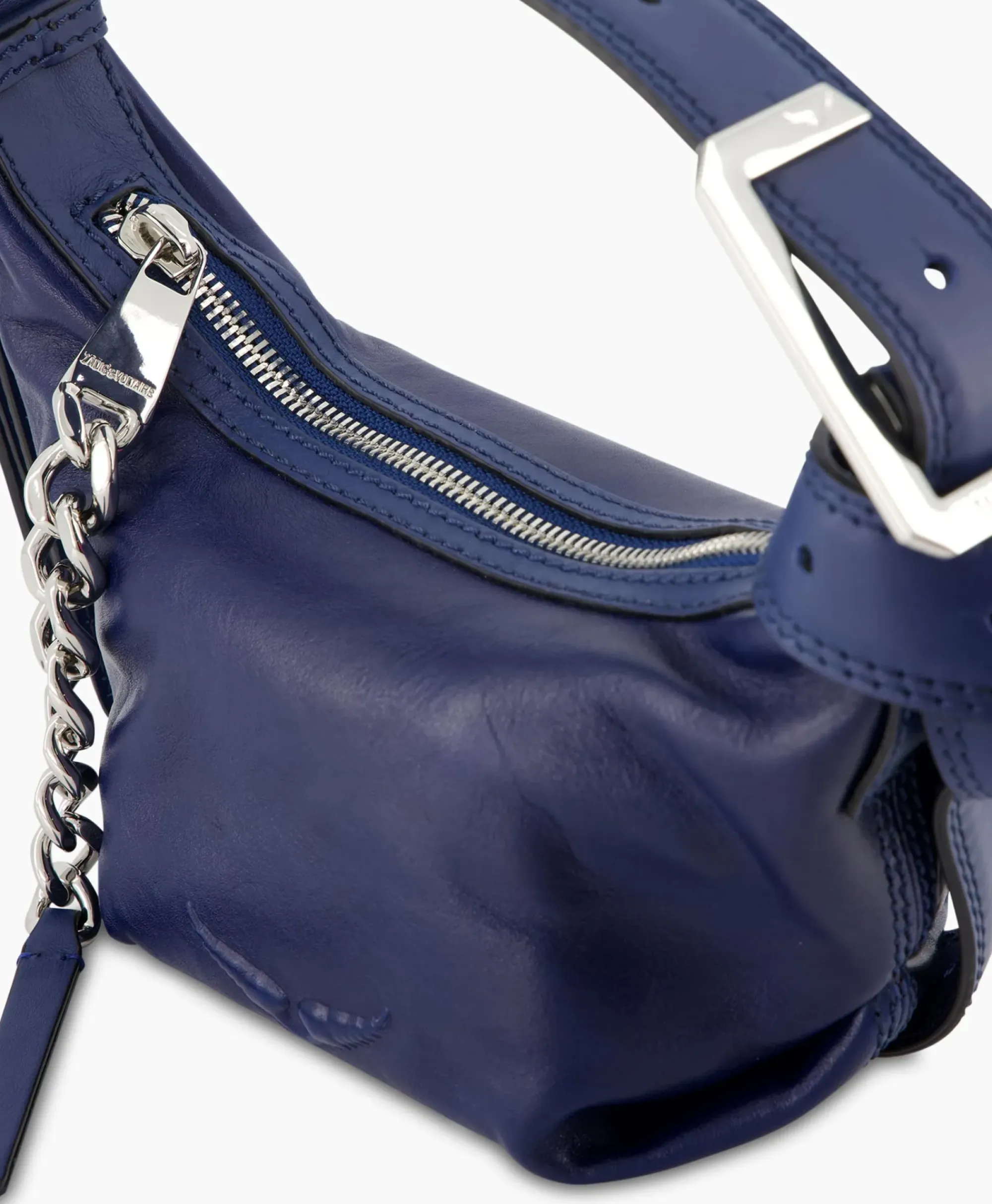 Tassen^Zadig & Voltaire Zadig & Voltaire Schouder / Hand Tas Le Cecilia Xs Leather With Veg Donker Blauw