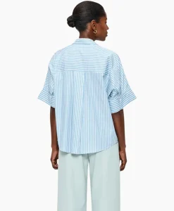 Blouses^Zenggi Blouse Stripe Boxy Licht Groen