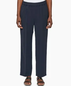 Broeken^Zenggi Chino Japanese Crepe Relaxed Donker Blauw