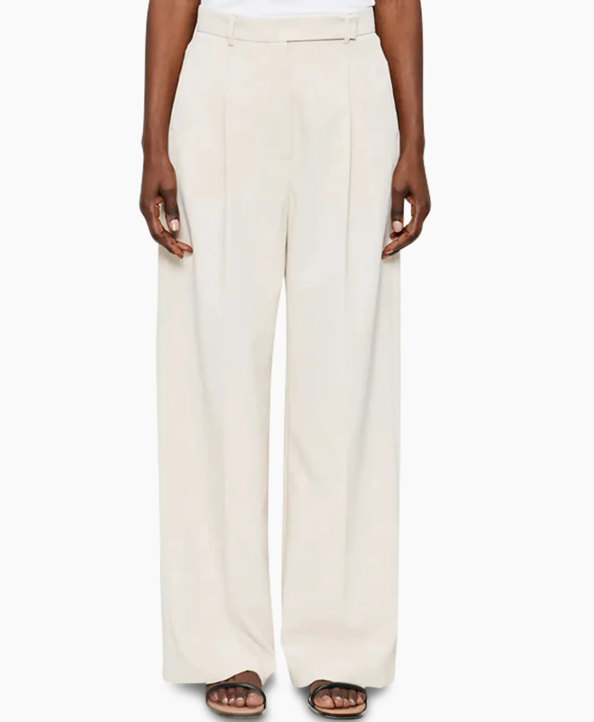 Broeken^Zenggi Pantalon Cool Panama Off White