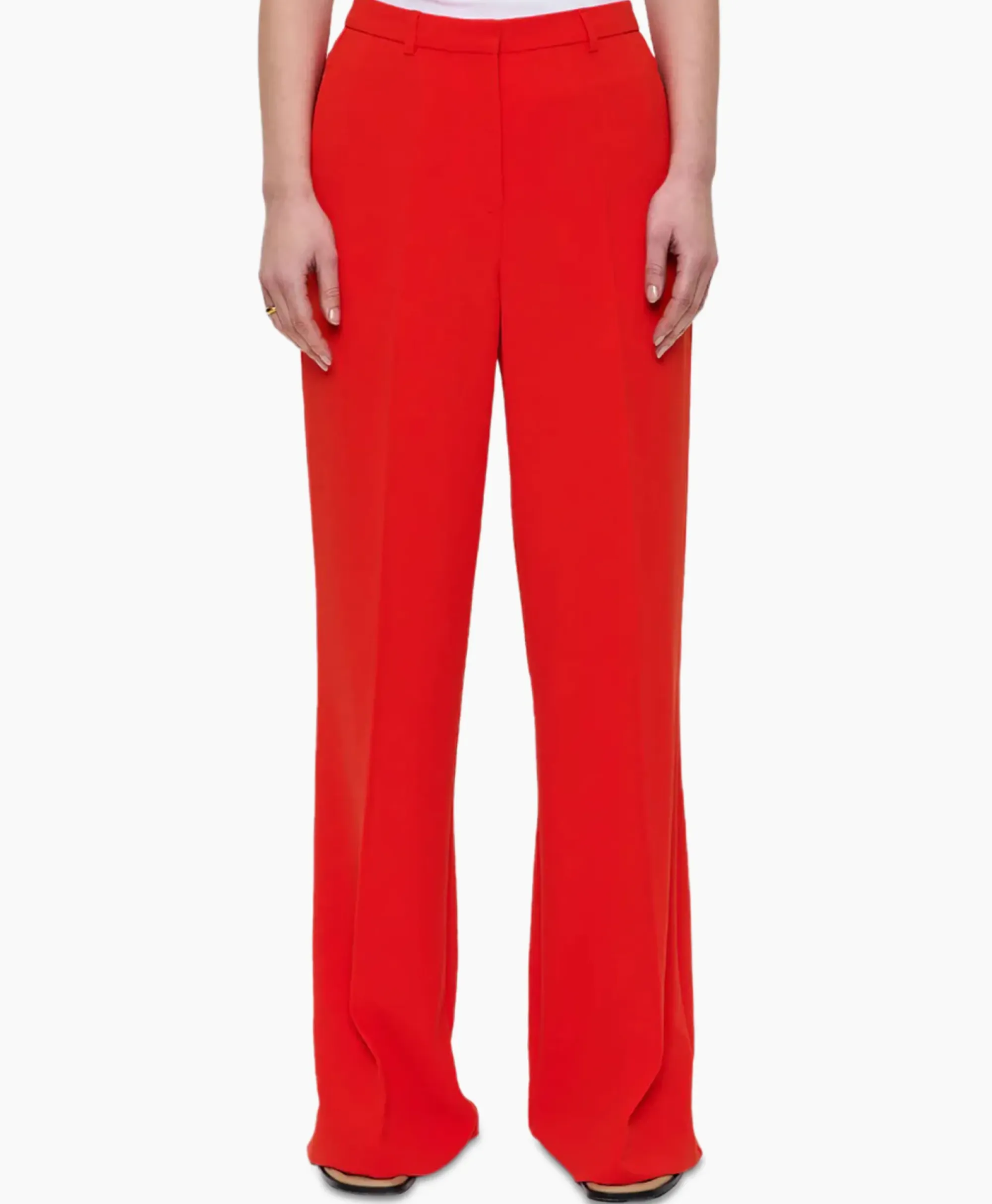 Broeken^Zenggi Pantalon Techno Silk Rood