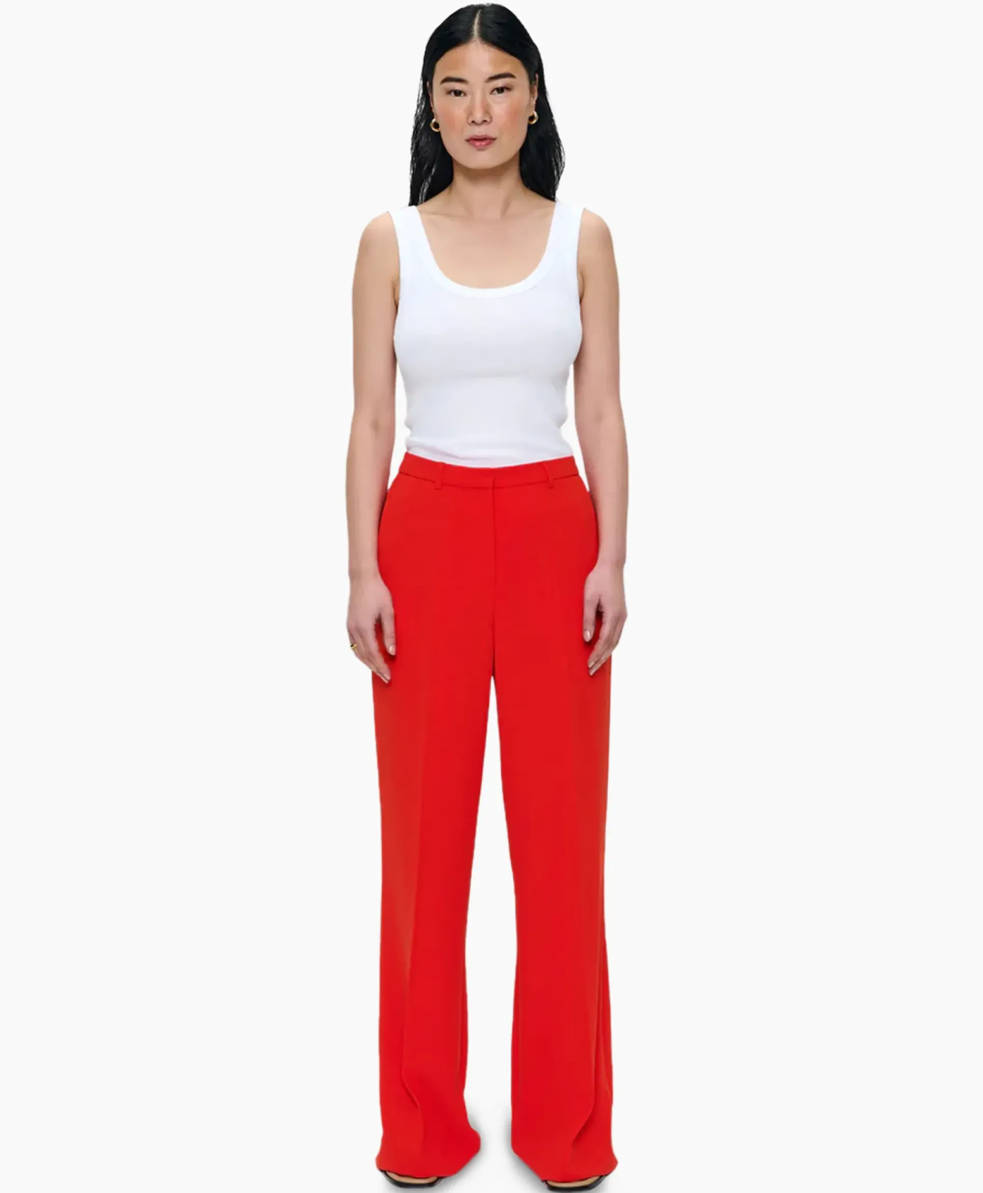 Broeken^Zenggi Pantalon Techno Silk Rood