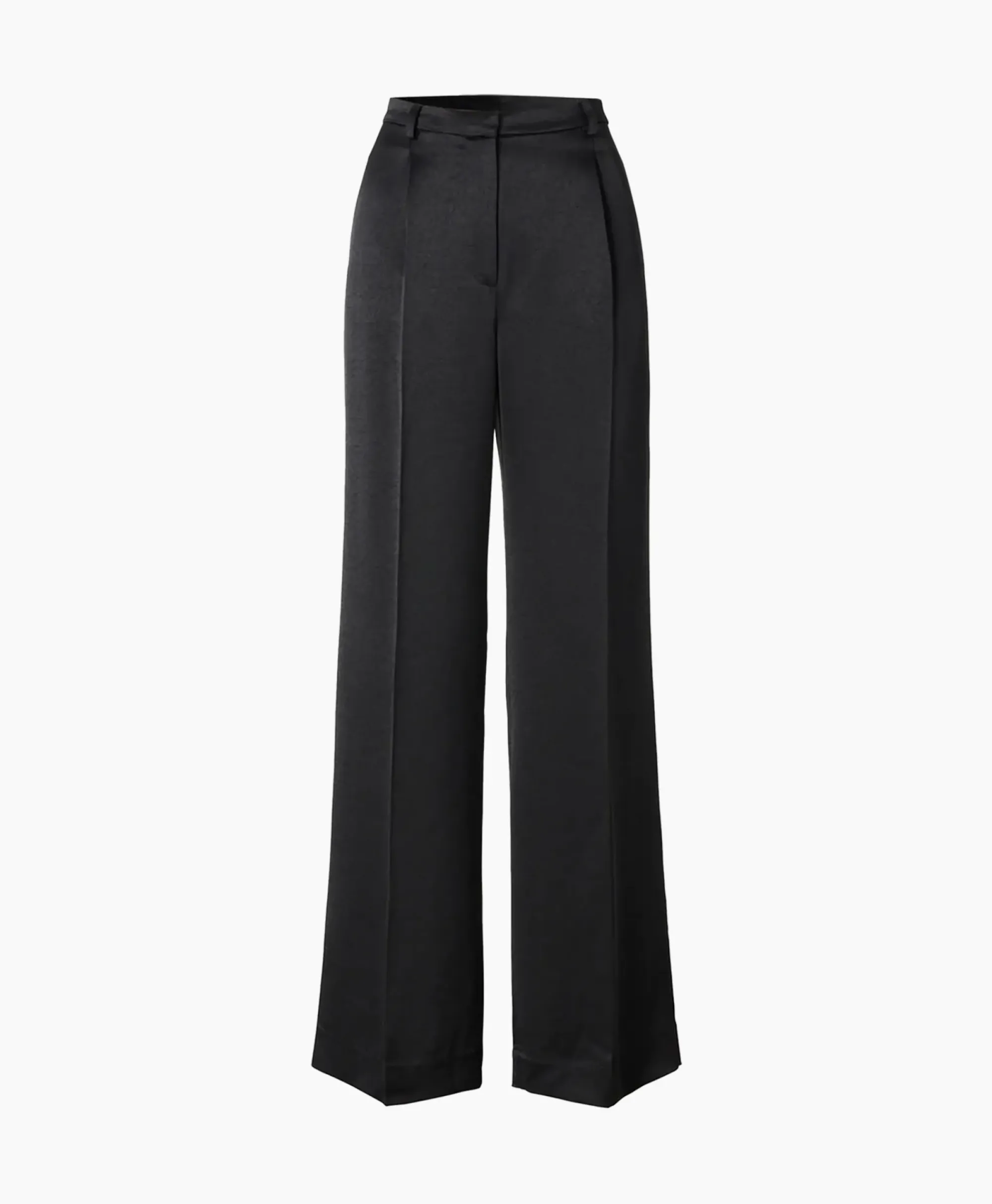 Broeken^Zenggi Pantalon Wide Leg Satin Zwart