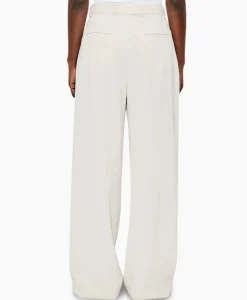 Broeken^Zenggi Pantalon Wide Pleated Off White