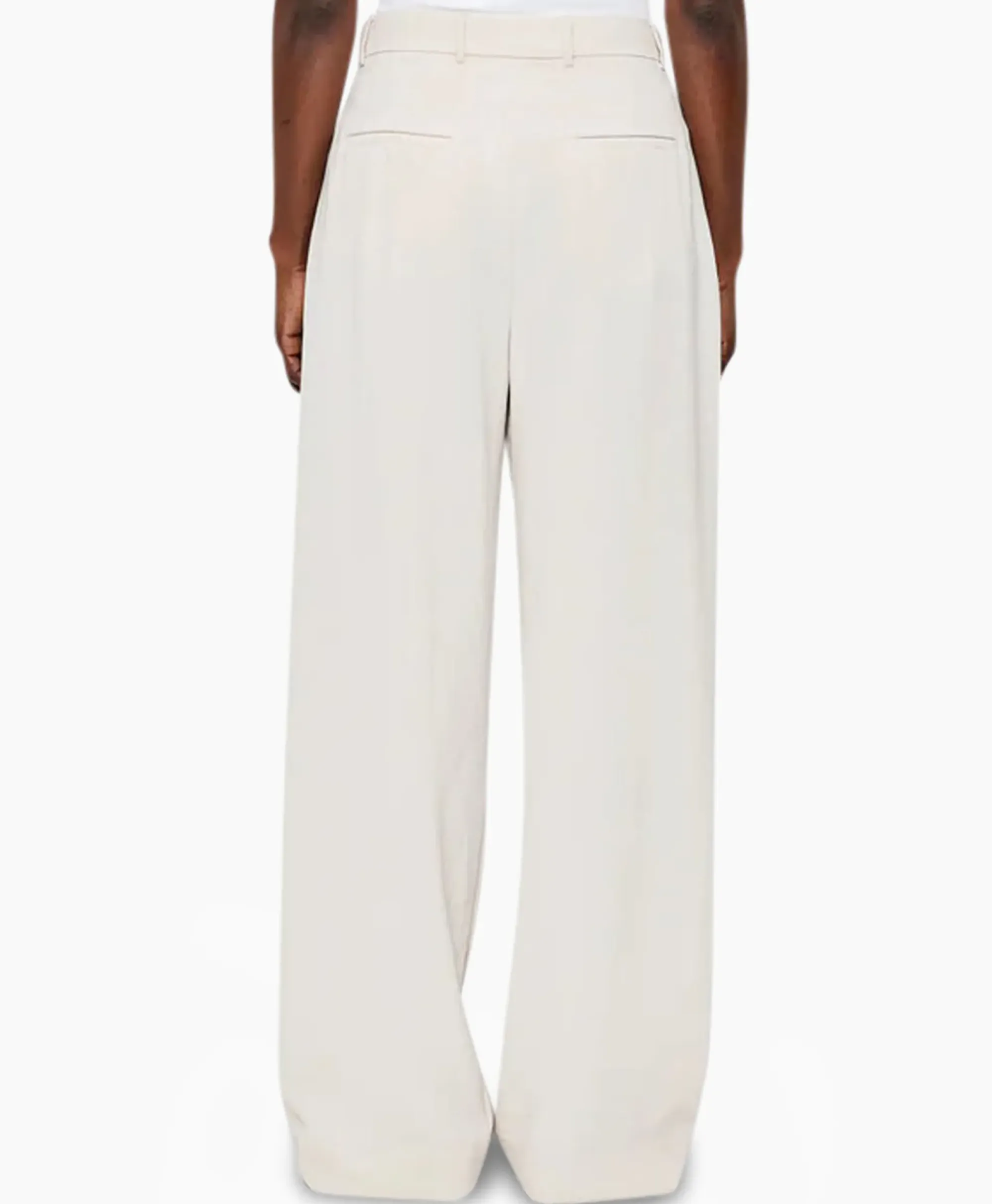 Broeken^Zenggi Pantalon Wide Pleated Off White